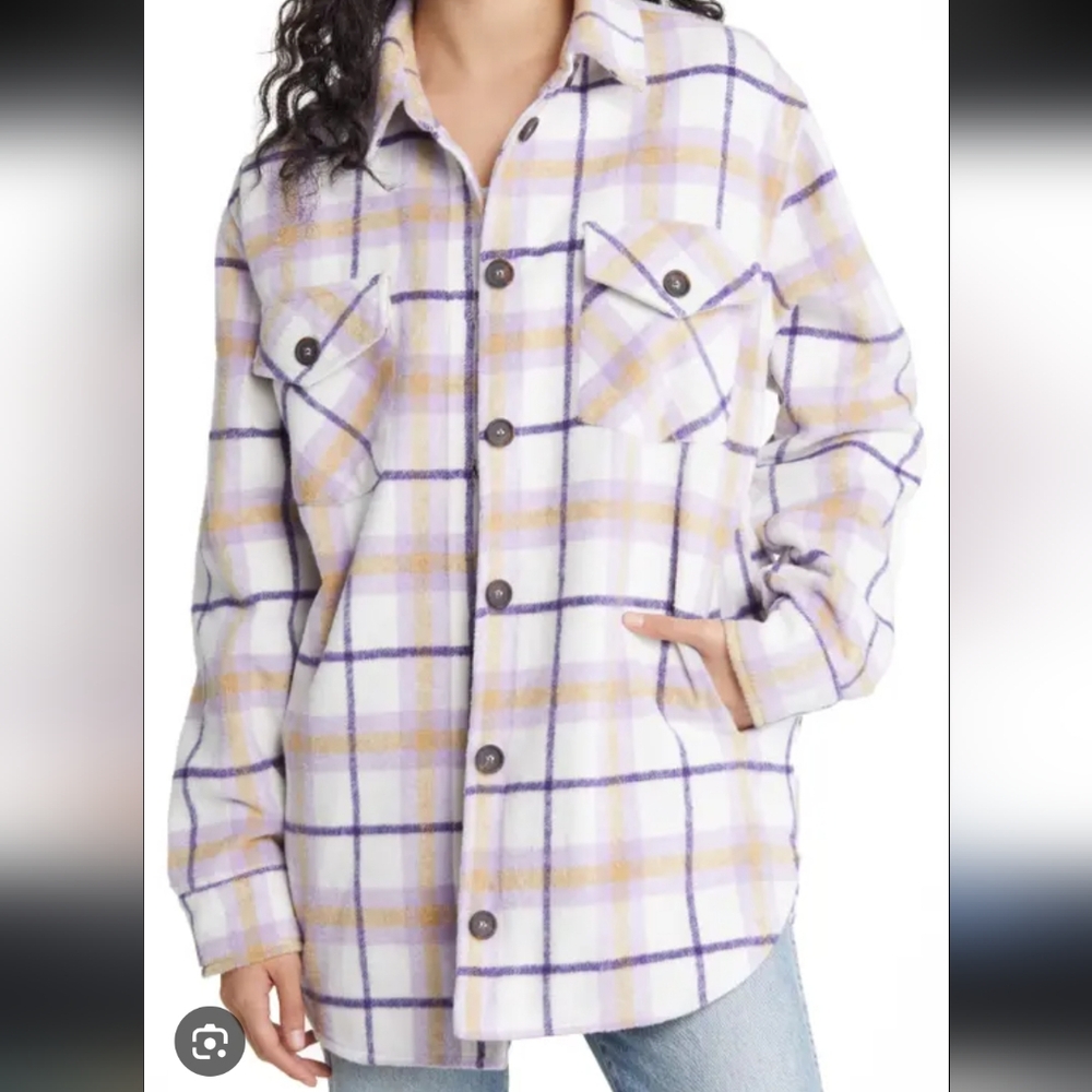NWT Thread & Supply Plaid Flannel Shacket - Size Large